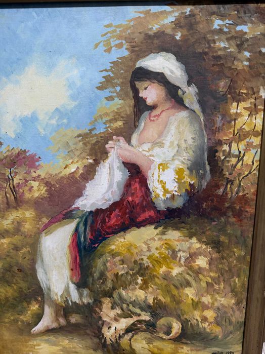 tablou pictat pe panza in ulei pictura pe panza tablou vechi pe panza