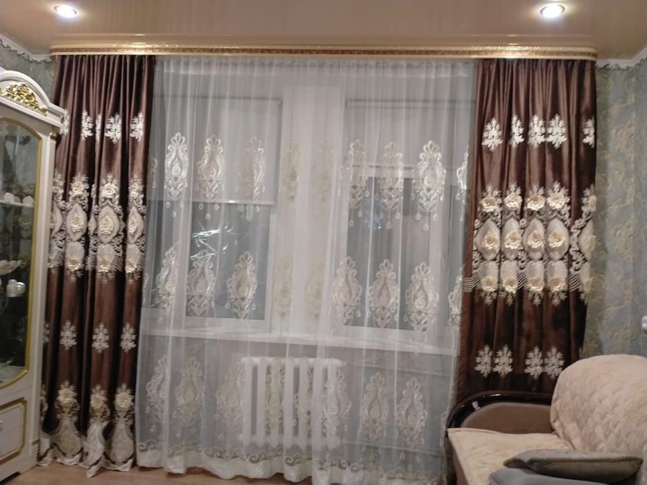 Продам готовый комплект штор +тюль