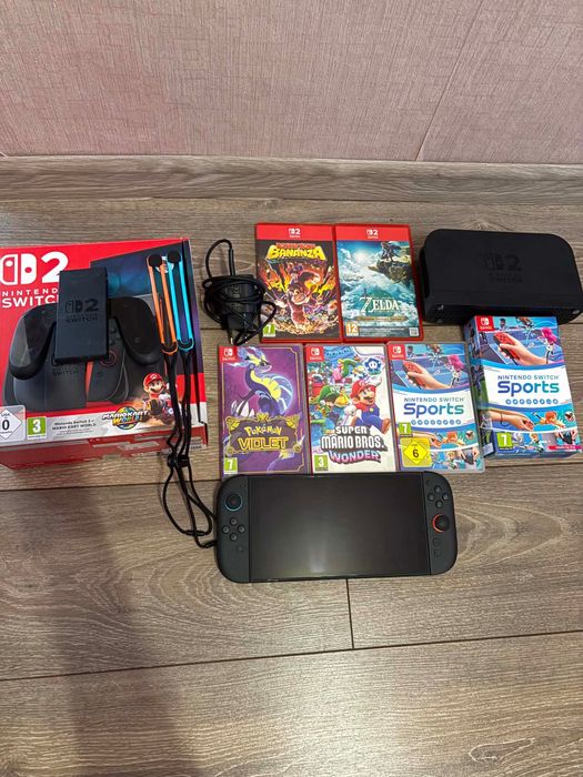 Nintendo Switch 2 Пълен комплект + 5 игри