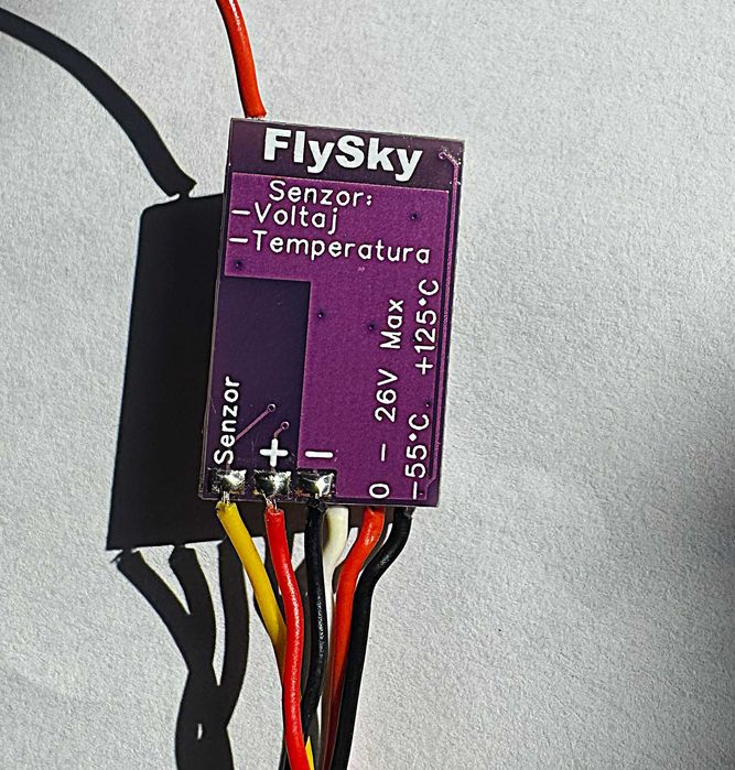 Senzor Telemetrie – Voltaj + Temperatură pentru FlySky / Turnigy