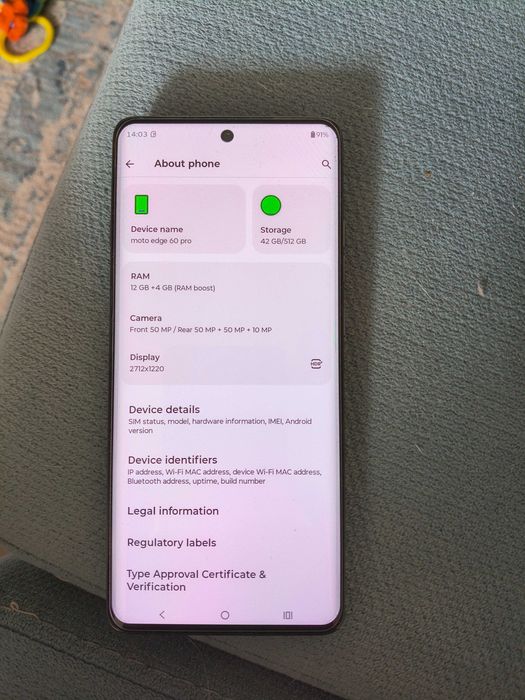 Motorola edge 60 pro 512GB/12GB