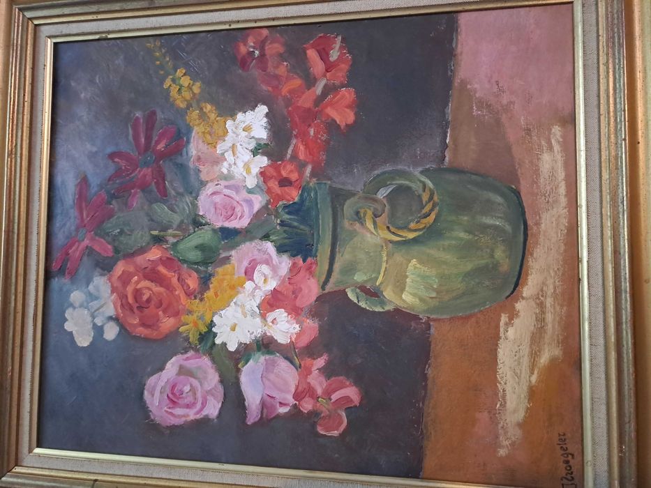 tablou pictura pe panza 71/62 cm semnat