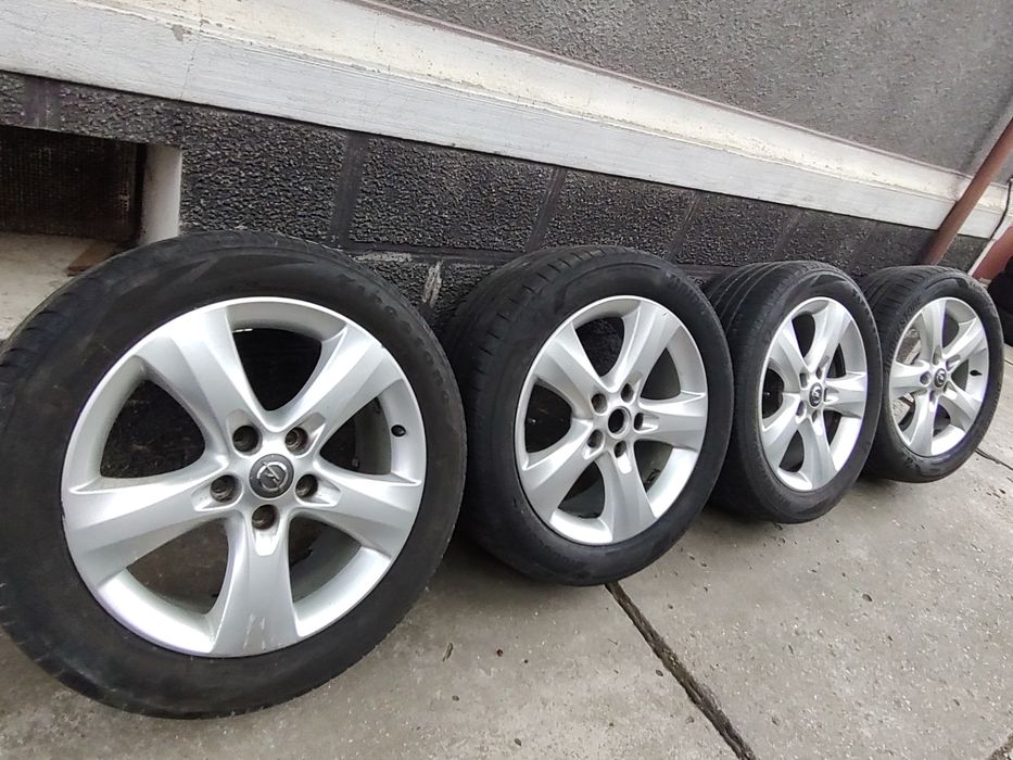 Vând Set Jante Opel 5x115 + Cauciucuri Vara DOT 2023 Bridgestone Import Germania