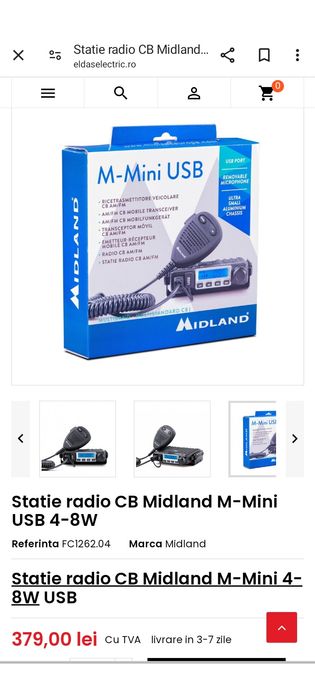 Statie M-Mimi Midland + antena cu magnet 1,45m