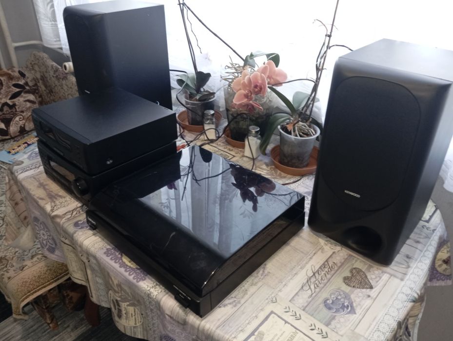 Комплект грамофон Lenco,усилвател тунер и колони Kenwood