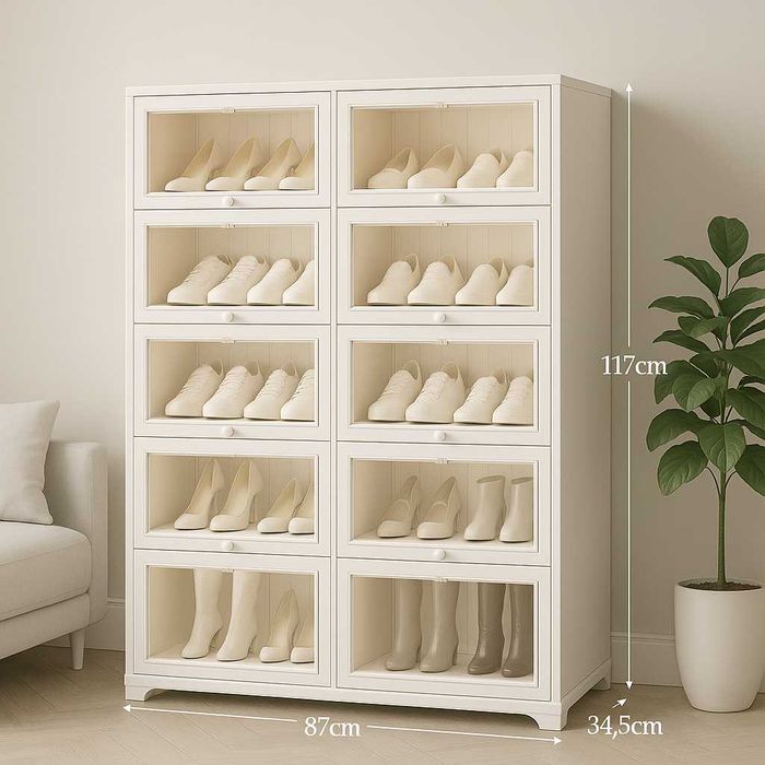 Шкаф для обуви 6+6 этажей 87×34,5×117см
