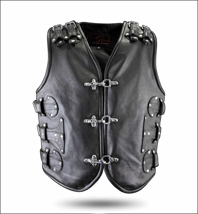 елек Рокерски кожен елек motomall 2019! кожа рокер чопър мото мотор