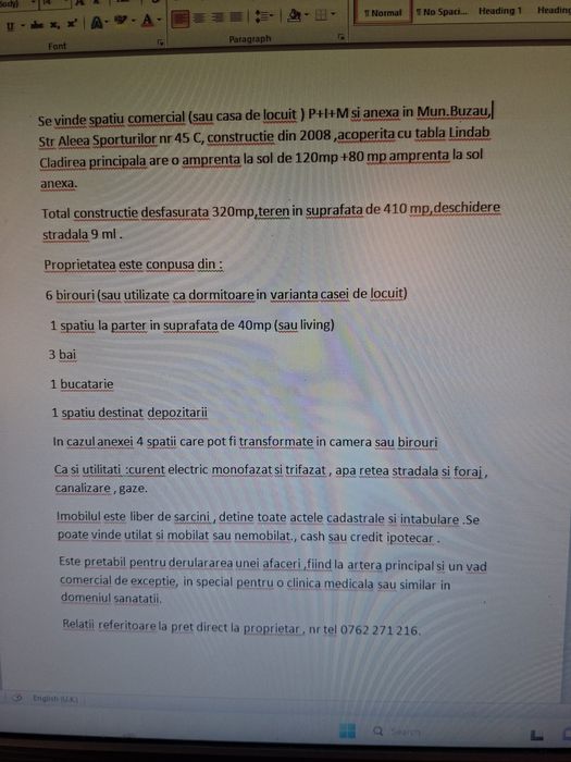 Imobil cu teren și clădire, ideal pentru casă sau afacere