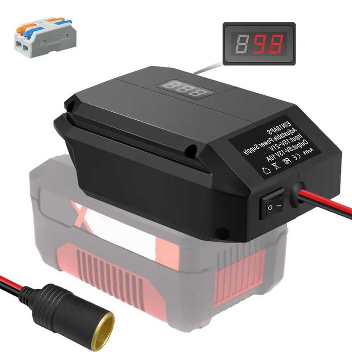 Încărcător Panasonic DMW-BLE9 DMW-BLG10E, Convertor  18V la 12V  Bosch