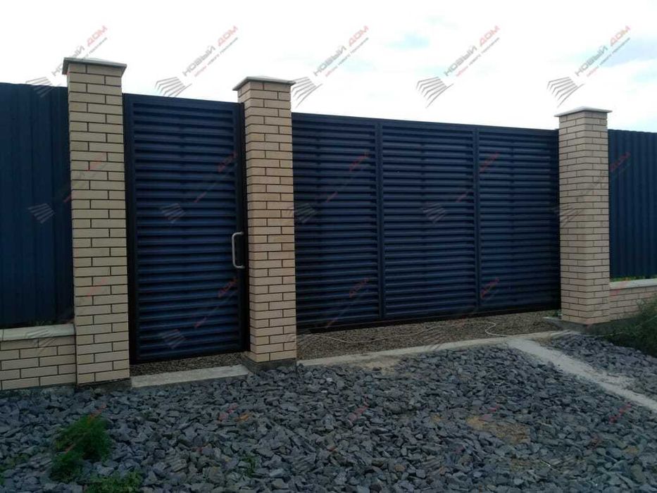 Забор жалюзи металлический