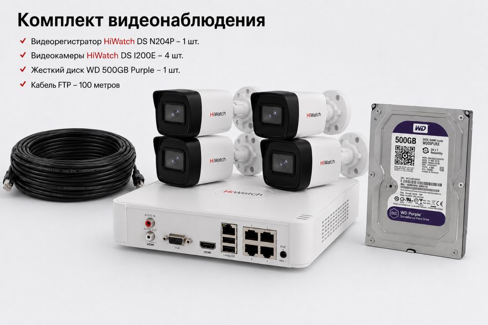 Готовый IP-комплект видеонаблюдения