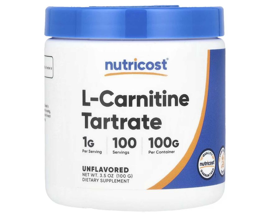 L-Carnitine Tartrate, Unflavored, 3.5 oz (100 g) Ел Карнитин Тартарат