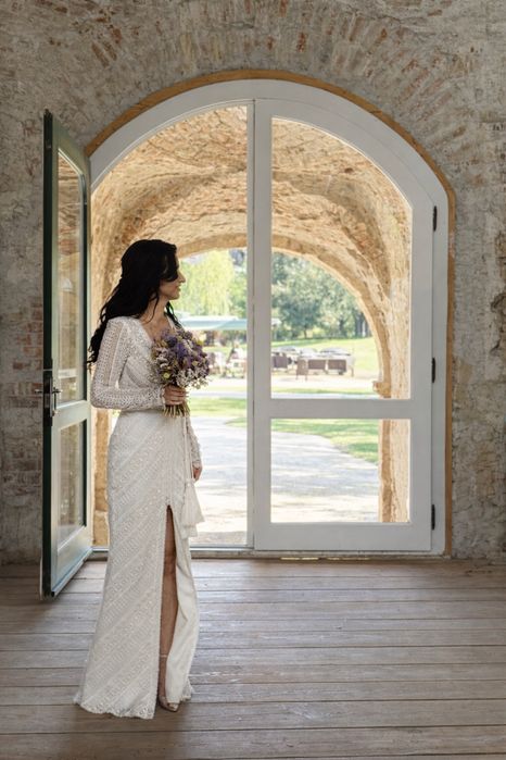 Boho wedding dress lace/boho rochie mireasa din datela/impecabila