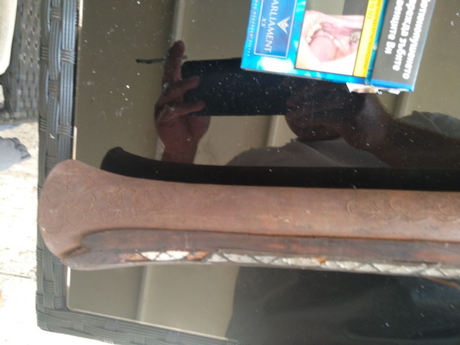 Продавам антикварен Хайдушки Тромблон със седеф и бронзов обков Уникат