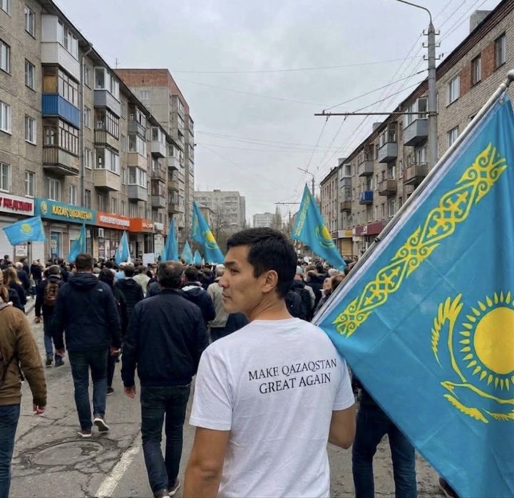 футболка make QAZAQSTAN great again