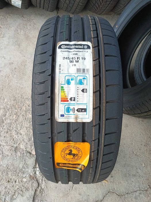 1 Нова лятна гума 245/45R19 Continental SportContact 3* RunFlat 98W XL
