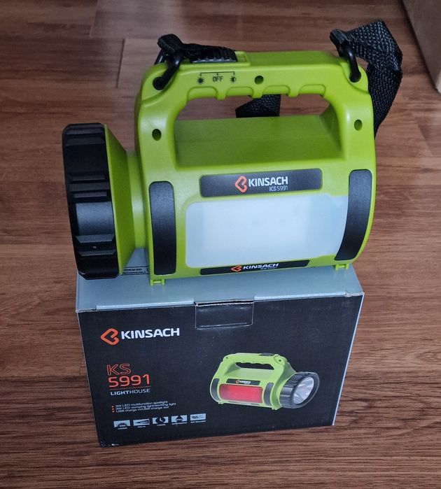 Силен LED Фенер - Прожектор с Li-ion презареждаема батерия