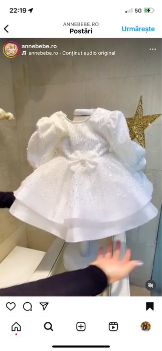 Rochita alba anne bebe 2-3 ani