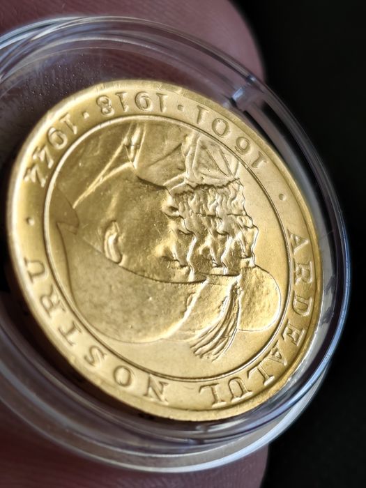 20 леи 1944 год, Кралство Румъния, злато 6.55 гр, проба 900/1000