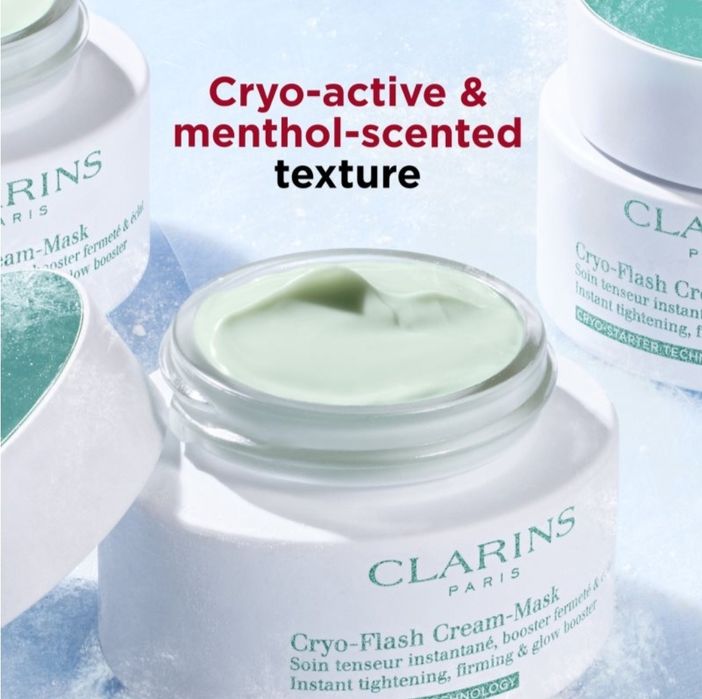 Masca hidratanta anti-imbatranire de fata Clarins Cryo-Flash, 75 ml