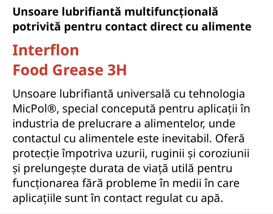 Vaselina alimentara vaselina siliconica pentru mecanisme espresoare