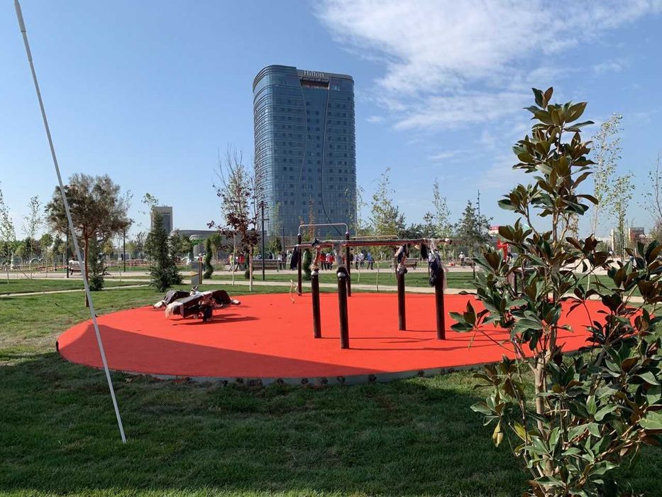 Воркаут Резиновая покрытия для Воркаут площадка Workout Rezina qoplama