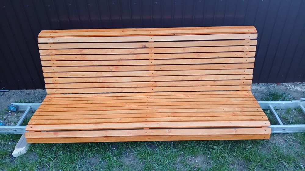 Bancă lemn masiv 2m – model modern, ideală pentru leagăn sau grădină