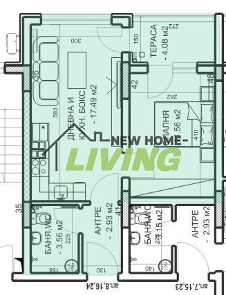 2-стаен в Пловдив-Младежки Хълм площ 57 цена 111240