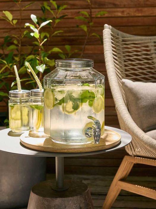 Стъклен буркан с кранче за лимонада (налични от 4,25 литра)