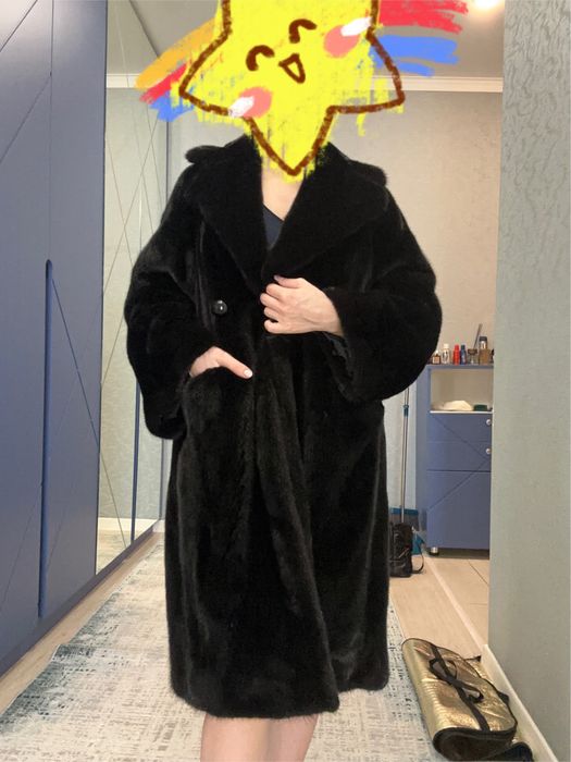 Норковая шуба black NAFA