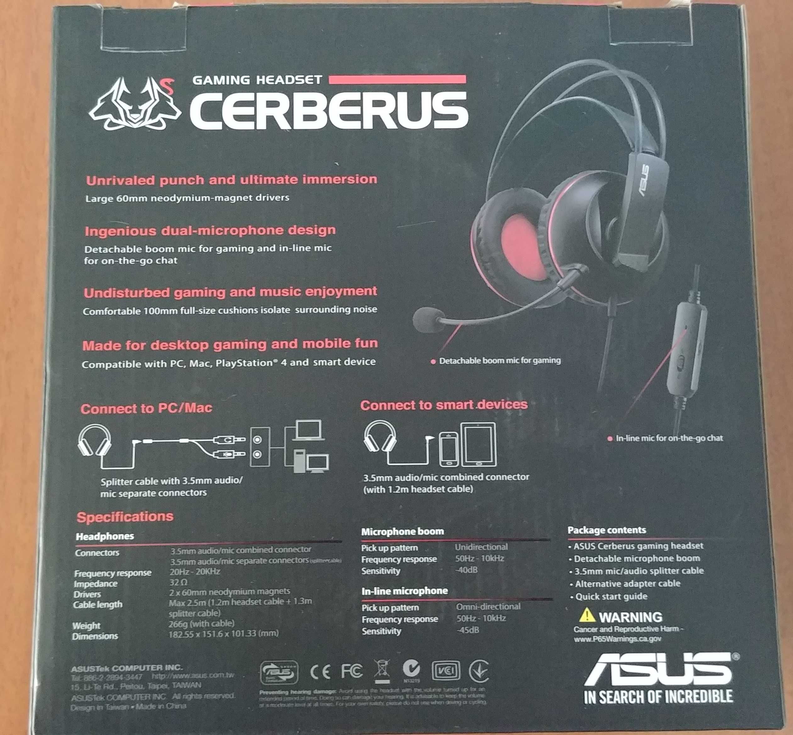 Asus cerberus cyber cafe gaming online headset