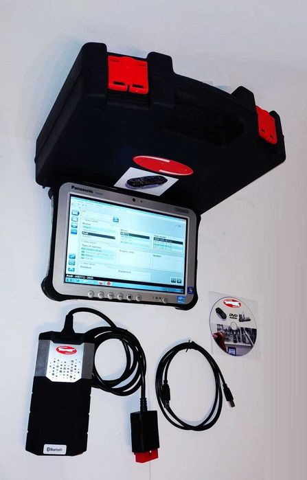 Pret redus ! Diagnoza auto multimarca pentru Itp/Service clasa 2+3 + Laptop militar Panasonic antisoc, limba romana, totul instalat turisme/camioane