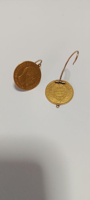 Cercei aur 24k Napoleon III
