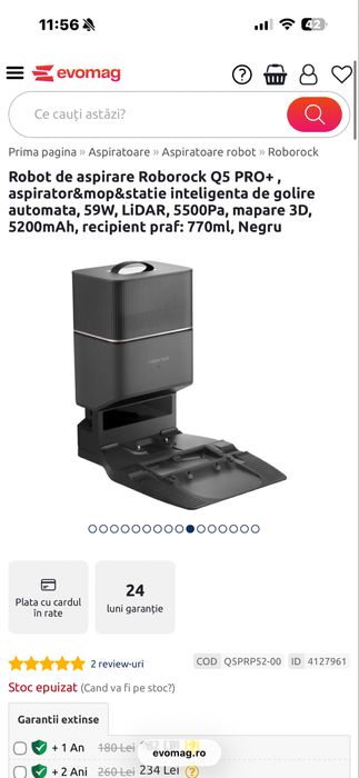 Roborock Q5 Pro+ - nou, in garantie