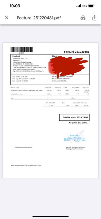 Toner Xerox 106R040057 Black High Capacity Nou. Garantie , Factura