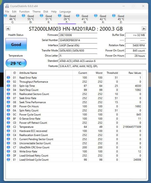 HDD Seagate-Samsung Momentus de 2.5"