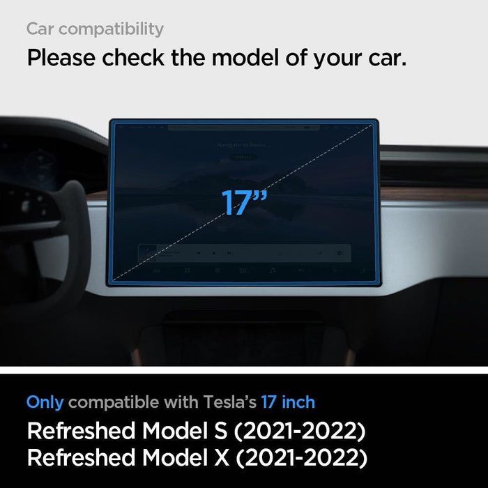 Spigen стъкло за дисплея на мултимедията на TESLA MODEL X 2022 /S 2021