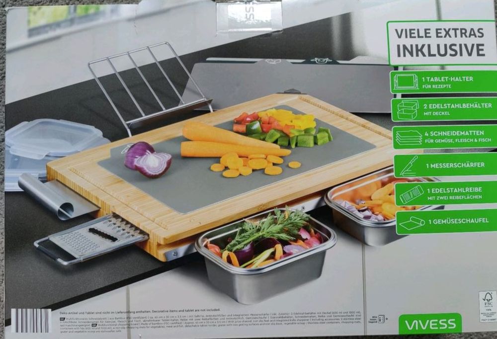 Мултифункционална дъска за рязане Vivess