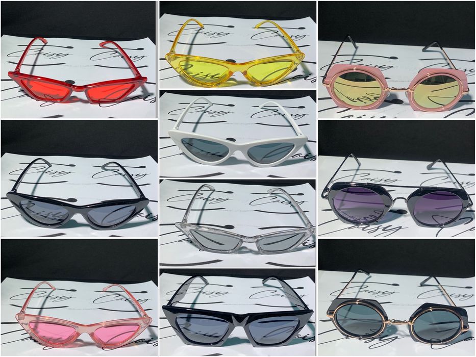 Слънчеви очила парти розови жълти червени черни бели черни