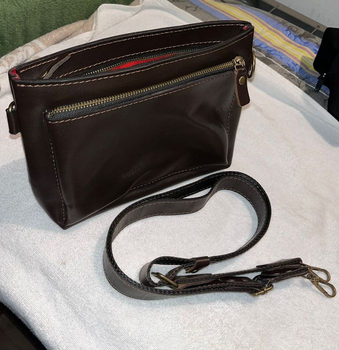 Барсетка мужская из натуральной кожи