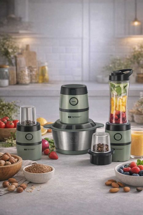 Блендер 3в1 Tiffany TF2003 2л 300W Чопър кафемелачка спортен блендер