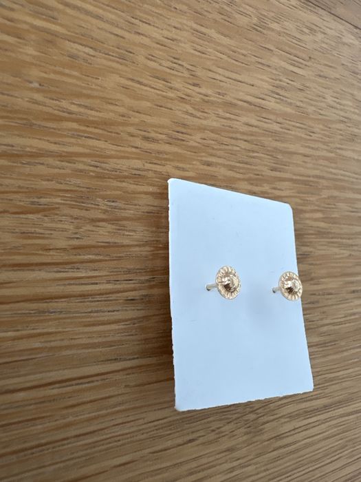 Cerceii copii aur 14k Libelule rosu cu turcoaz