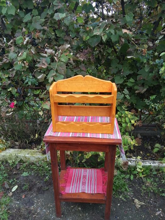 Vând etajera cu 2 polițe din lemn