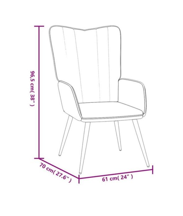Scaun de relaxare, negru, catifea