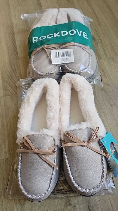 Дамски чехли с блясък RockDove. 40 номер. Светло сиво. Стелка 25 см