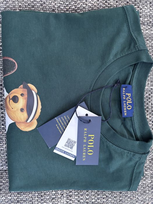 Polo ralp lauren bear verde