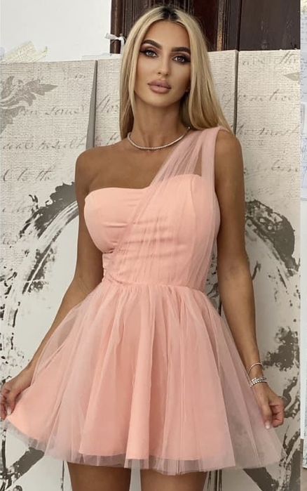 Rochie de seara roz prafuit