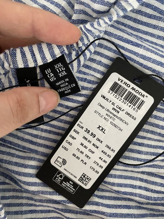 Rochita Vero Moda, model Jily, nouă, size XXL, bumbac, nouă