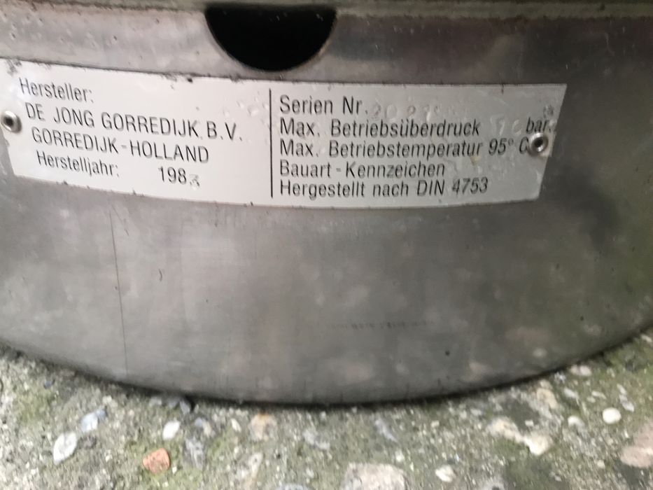 Boiler inox 350 L  rezistent 10bar 95grde