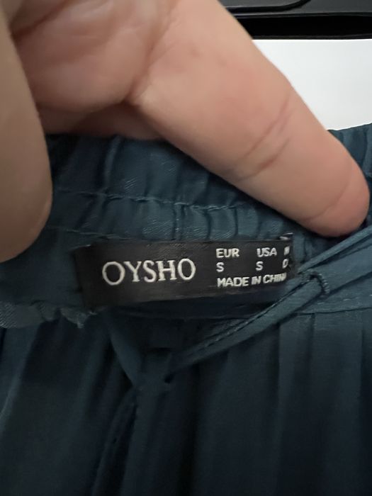 Pantaloni Oysho, mătase, verzi
